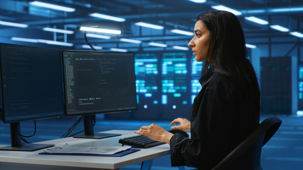 agente de ciberseguridad trabajando