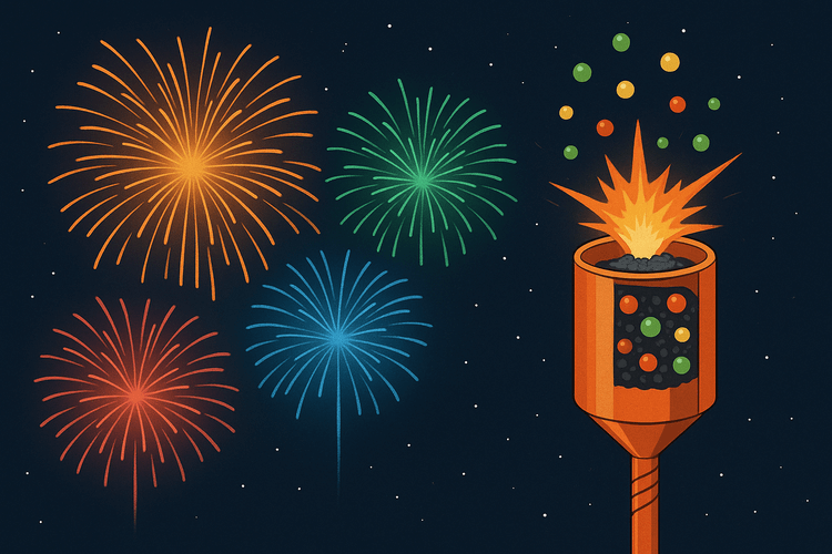 La función de la química en los fuegos artificiales